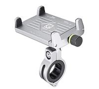 VOANZO Soporte para teléfono de Bicicleta, Ajustable Soporte Universal para teléfono con Manillar de Bicicleta y Motocicleta, Apto para teléfonos celulares de 3.5 '' - 6.5 '' (Plateado)