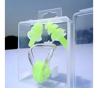 VOANZO - Tapones para los oídos de natación de silicona para niños, tapones para los oídos y conjuntos de pinzas para la nariz, impermeables y cómodos, para niños, niñas, niños, bebés, niños y niños