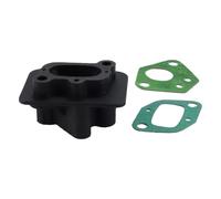 VOANZO Tubo de admisión 40-5 y dos entradas al colchón de aire, para conexión de base de carburador de colector de admisión de desbrozadora de césped de 43 CC y 52 CC