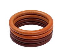 VOANZO Uds., 2 Colores, Forma Redonda de Madera, asa para Monedero, reemplazo de asa para Bolso Hecho a Mano, Bolsos, Asas para Monedero, 4,7 Pulgadas