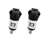VOANZO uds Toma de Encendedor de Cigarrillos Resistente al Agua Grado Marino ATV RV 12V/24V CC Toma de Encendedor Toma de Corriente para Barco Moto Coche 120-250W
