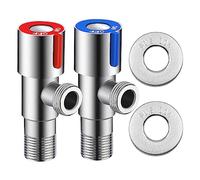 VOANZO uds válvula Angular de 1/2" válvula Angular de Acero Inoxidable con Cubiertas de tubería para Cocina baño jardín riego