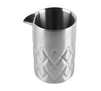 VOANZO Vaso Mezclador de cóctel de 540 ml, de Acero Inoxidable 304, para agitar Martini, de Vidrio sin Costuras con Fondo con Peso, Vaso Mezclador para camareros