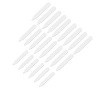 VOARGE 200 unidades de palitos de cuello de plástico en 3 tamaños, color blanco, metalizado, para hombre, juego de palillos de cuello para camisa