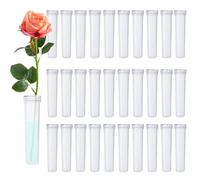 Voarge 33 tubos de flores, tubos de agua con tapas, reutilizables, para floristería