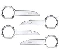 Voarge 4 Piezas Herramienta de extracción de Radio de Coche DIN liberación Teclas Clave para Coche/Auto/Automóvil/Car/Cars Disco Unidad Principal Reproductor de CD estéreo Clavijas Universal