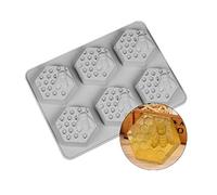 Voarge 6 moldes de silicona con diseño de abeja y panal de abeja para jabón, hechos a mano, para chocolate, pudín, fondant, mousse, decoración de tartas, molde para dulces y chocolates