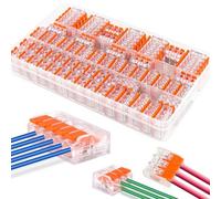 Voarge 60 unidades de conectores de cable, abrazaderas de cable con palanca de accionamiento, abrazadera de conductor de 4 mm², bloques de conexión eléctricos, abrazadera de conexión, se combinan para