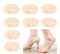 Voarge 8 pares de almohadillas para el antepié, almohadillas para el antepié de algodón, almohadillas para pies de tela de nido de abeja, para antepié, almohadillas para alivio del dolor