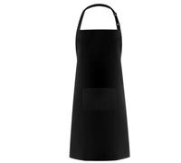 Voarge Delantal negro para hombre y mujer, delantal impermeable con 2 bolsillos, correa ajustable para el cuello, delantal para cocina, cocina, restaurante y cafetería, Negro , 84*68CM