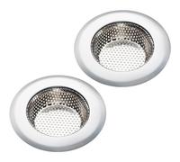 Voarge - Filtro de fregadero de cocina (2 unidades, de acero inoxidable, de metal, lavabo, filtro para cuarto de baño, cocina (7,5 cm)