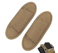Voarge Juego de 2 almohadillas de hombro para airsoft, de nailon de repuesto para bolsa de viaje, mochila, correas (caqui)