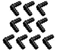 Voarge Kit de conexión de riego para mangueras, juego de 10 unidades, conector de manguera para sistema de riego de 16 mm (pieza en L)
