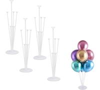 Voarge Kit de soportes para globos de mesa, soportes transparentes para globos, soporte para bodas, cumpleaños, decoraciones de fiesta2 2 4 6 (4)