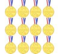 Voarge - Medallas infantiles (12 piezas, Medalla de plástico, Medallas para fiestas infantiles,Medallas de los ganadores del concurso