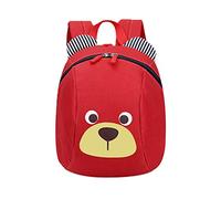 Voarge - Mochila infantil antipérdida, diseño de oso de animales con arnés de dibujos animados, correa de seguridad, antipérdida, para bebés de 1 a 3 años de edad, rojo, talla única