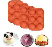 Voarge Molde de silicona con forma de bola mediana, 4 paquetes de moldes para hacer pasteles, gelatina, pudín, caramelos, chocolates, etc.