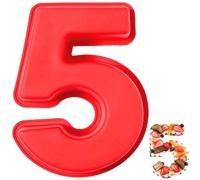 Voarge Molde de silicona con números, molde para hornear números grandes 3D Number Cake Molde para hornear número DIY cumpleaños infantil molde con números, patrón de números, fabricación de pasteles