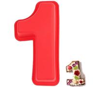 Voarge Molde de silicona con números, molde para hornear números grandes 3D Number Cake Molde para hornear número DIY cumpleaños infantil molde con números, patrón de números, fabricación de pasteles