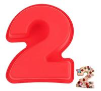 Voarge Molde de silicona con números, molde para hornear números grandes 3D Number Cake Molde para hornear número DIY cumpleaños infantil molde con números, patrón de números, fabricación de pasteles