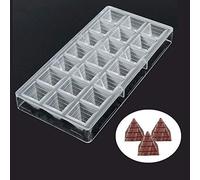 Voarge Molde para hornear en 3D, forma de pirámide, policarbonato, formas de chocolate, bandeja de PC, transparente, Candy hecha a mano, moldes para fondant