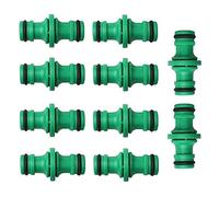 Voarge Pack de 10 Adaptadores Manguera, Conectores Dobles para Manguera de Jardín, Color Verde