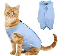 Voarge Traje de Recuperación para Gatos - Antifugas, Evita Lamer Después de la Cirugía, Mantenimiento del Calor, Tela de Recuperación