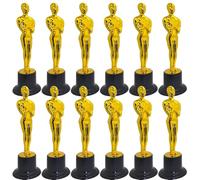 Voarge Trofeos de plástico Personalizables, 12 Piezas, para Fútbol, Niños, Escuelas, Fiestas y Celebraciones