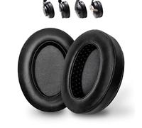 Voarmaks Almohadillas de piel de cordero totalmente pura, compatibles con Audio Technica ATH M50X M40X, HyperX Cloud Alpha, SteelSeries, Turtle Beach Stealth y más, superficies antienfoque relleno de