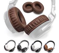 Voarmaks Almohadillas de repuesto de piel de proteína gruesa y suave compatible con Pioneer HDJ CUE1 Cue One, HDJ500 DJ (almohadillas marrones L, R)