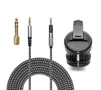 Voarmaks Cable de pasos largos compatible con auriculares Pioneer HDJ X5 X7 S7 CUE1 DJ longitud 2 m 6.5 pies nailon suave ligero incluye adaptador de 6,35 mm