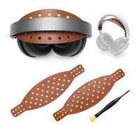 Voarmaks Correa ancha de piel auténtica, compatible con auriculares Audeze Maxwell Gaming y auriculares profesionales Audeze MM-100, hechos a mano, duraderos, cómodos, frescos