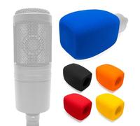 Voarmaks Funda de espuma para micrófono para parabrisas compatible con Audio-Technica AT2020 AT2035 AT2040 AT2050 ATR2500 ATR2500X AT4040 AT4033A AT4050 BP40, 1 filtro rectangular para