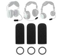Voarmaks Funda de micrófono H10-13.4 - Compatible con auriculares de aviación David Clark H10-13.4, DC One-X, PRO-X2, DC-Pro X, H10, H20 Series y micrófonos M-7/M-4/M-5/M-77/DC-87 - 3 cubiertas de