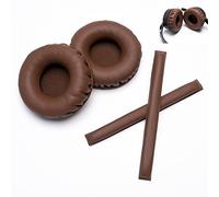 Voarmaks Juego de almohadillas de color arcoíris compatibles con fundas de espuma para auriculares Sennheiser HD25 HD250BT HD25-ll HD25S Il HMD25 (juegos marrones)