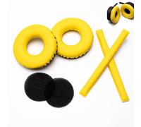 Voarmaks Juego de almohadillas de color arcoíris compatibles con fundas de espuma para auriculares Sennheiser HD25 HD250BT HD25-ll HD25S Il HMD25 (juegos amarillos)