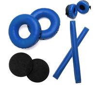 Voarmaks Juego de almohadillas para orejas de color arcoíris compatibles con fundas de espuma para auriculares Sennheiser HD25 HD250BT HD25-ll HD25S Il HMD25 (azul LR Sets)