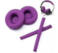 Voarmaks Kits de cojines para diadema de color arcoíris compatibles con Sennheiser HD25 HD250BT HD25-ll HD25S Il HMD25 Fundas de espuma para auriculares (conjuntos de poliéster púrpura)