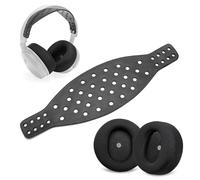 Voarmaks Maxwell - Almohadillas para los oídos + correa ancha de piel de cordero compatible con auriculares inalámbricos Maxwell, cuero de doble cara hecho a mano, duradero, cómodo y fresco