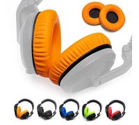 Voarmaks Opciones de color elegantes almohadillas de espuma compatibles con auriculares Pioneer Hdj-X5 X5bt Hdj-X7 X7bt Hdj-X7bt Hdj-X10 Dj (almohadillas naranjas L, R)