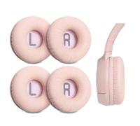 Voarmaks Paquete de 4 Almohadillas de Repuesto compatibles con Auriculares JBL Tune 510BT, 520BT, 450BT, 460BT, 500BT, JBL Junior 320 320BT, JR300BT, 310BT y 310BT con Cuero Arrugado, Color Rosa