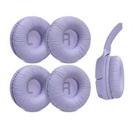 Voarmaks Paquete de 4 almohadillas de repuesto compatibles con auriculares JBL Tune 510BT, 520BT, 450BT, 460BT, 500BT, JBL Junior 320 320BT, JR 300BT, 310BT y 310BT con cuero arrugado, color morado