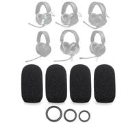 Voarmaks Paquete de 4 cubiertas de micrófono de la serie Quantum compatibles con auriculares JBL Quantum One, Q1, 100 200 300 350 360 400 600 610 800 810 910 + 12 juntas tóricas en 3 tamaños
