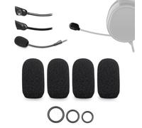 Voarmaks Paquete de 4 fundas de espuma para micrófono compatibles con auriculares Steelseries Arctis 1, 3, 5, 7, 7+, 7P, 7P+, 7X, 7X+, 9, 9X, Arctis Pro, Prime, Nova Series + 12 juntas tóricas en 3