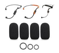 Voarmaks Paquete de 4 fundas de espuma para micrófono compatibles con micrófono de condensador Shure SM31 FT, SM35, PGA31-TQG, auriculares WH20, sistema de micrófono inalámbrico BLX14/P31 + 12 juntas