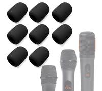 Voarmaks Paquete de 8 fundas de espuma para micrófono compatibles con micrófonos inalámbricos JBL PartyBox, sistema de dos micrófonos inalámbricos, PartyBox Mic 100 Wird, filtro pop de esponja para