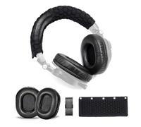 Voarmaks True Lambskin - Juego de almohadillas de lana pura para diadema compatible con auriculares Audio Technica ATH M50X M50XBT M50RD M40X M30X M20X MSR7 SX1 (kit de piel de cordero puro)