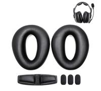 Voarmaks Ture - Kit de actualización de piel de cordero con almohadillas para orejas y diadema compatible con auriculares Lightspeed Zulu Series PFX Tango Sierra Aviation, 3 micrófonos, esponja