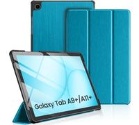 Vobafe Funda para Samsung Galaxy Tab A11+ Plus A9+ Plus 11 Pulgadas (2025/2023), Carcasa rígida Fina y Ligera con Soporte, función de Reposo/activación automática, Azul Pavo Real