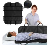 VobeNit Tabla de transferencia de posicionamiento para ancianos, 48 x 40 sábanas con 8 asas suaves, ayuda de elevación corporal reutilizable para pacientes, almohadillas de movimiento lavables para